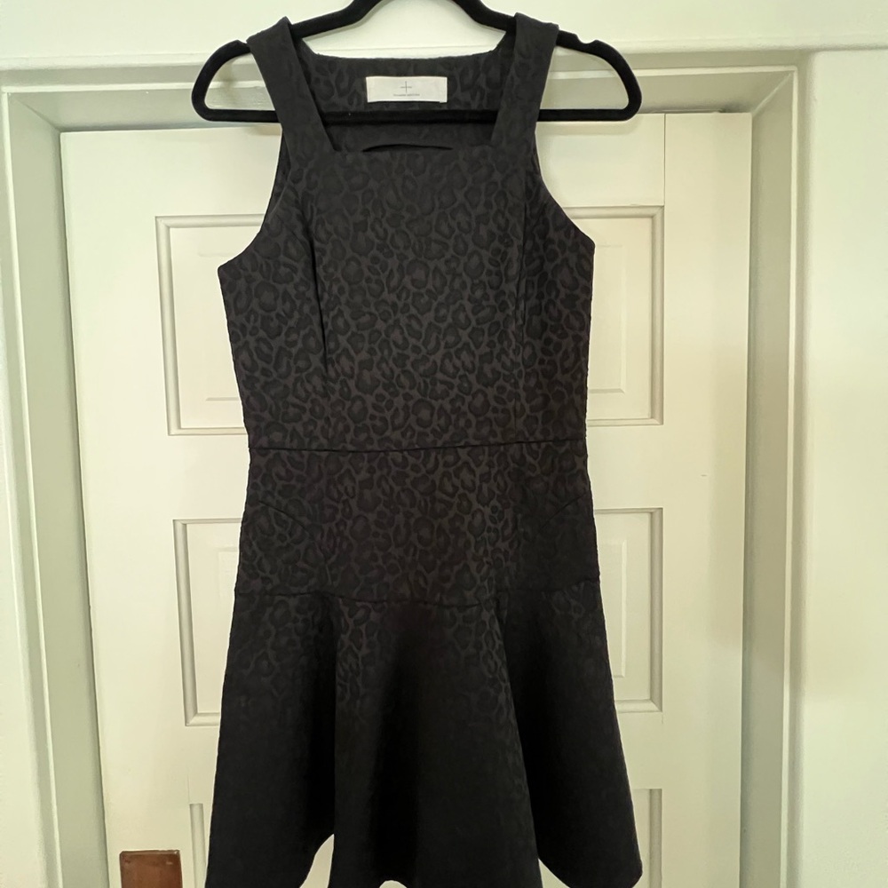 Thakoon Black Leopard Mini Dress